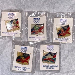 NWT 1992 Albertville,France USA team pins unopened